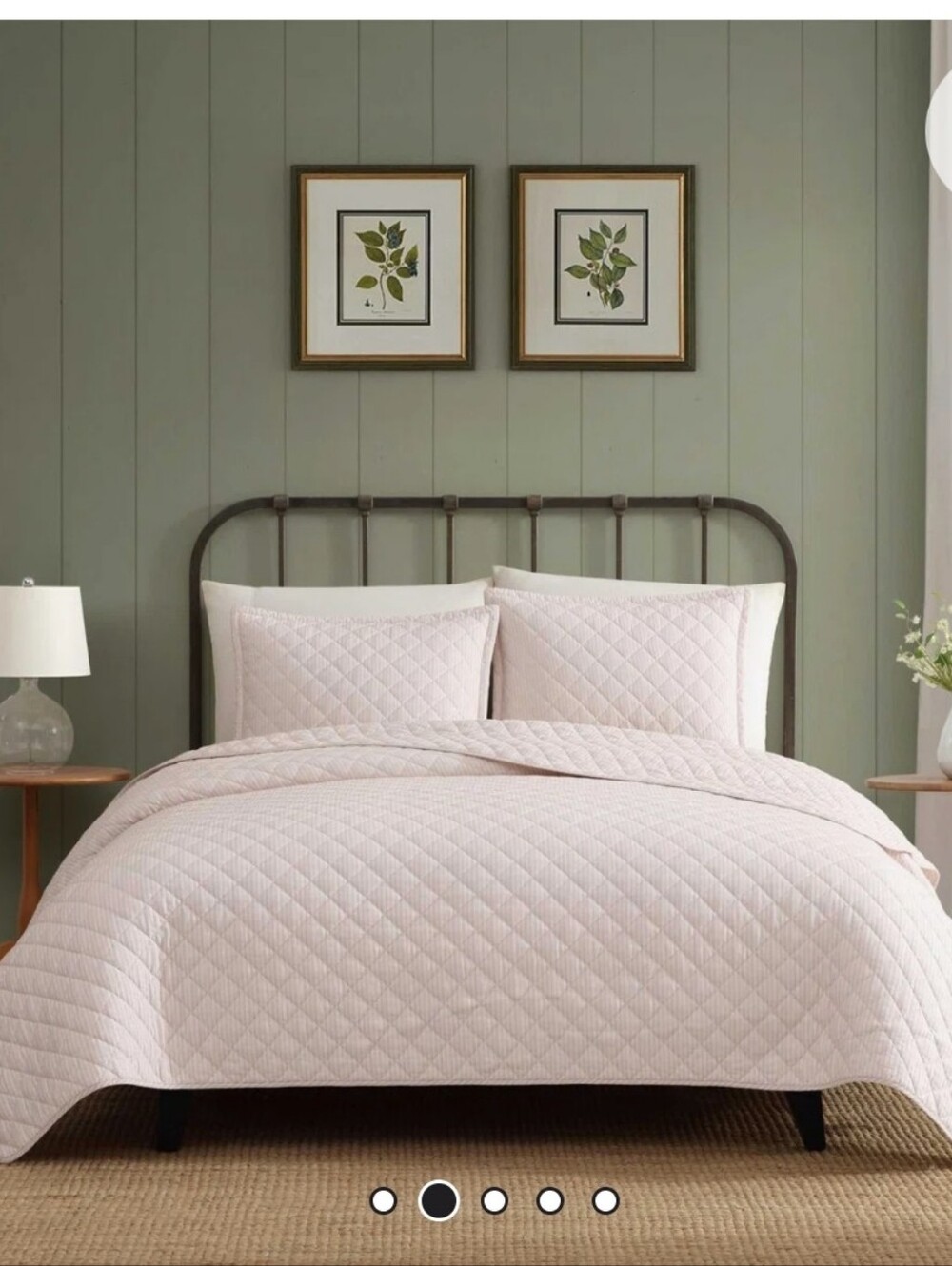 Laura Ashley Quilt Shams Set Tessas Ticking Stripe Medium Mauve Full/Queen NEW
